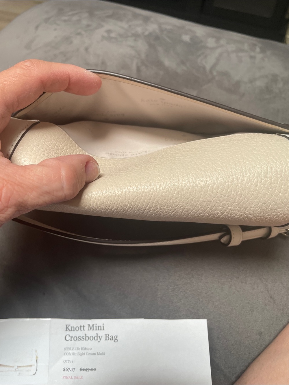 Small kate spade Cream and White Leather Tassel Crossbody - Picture 5 of 11